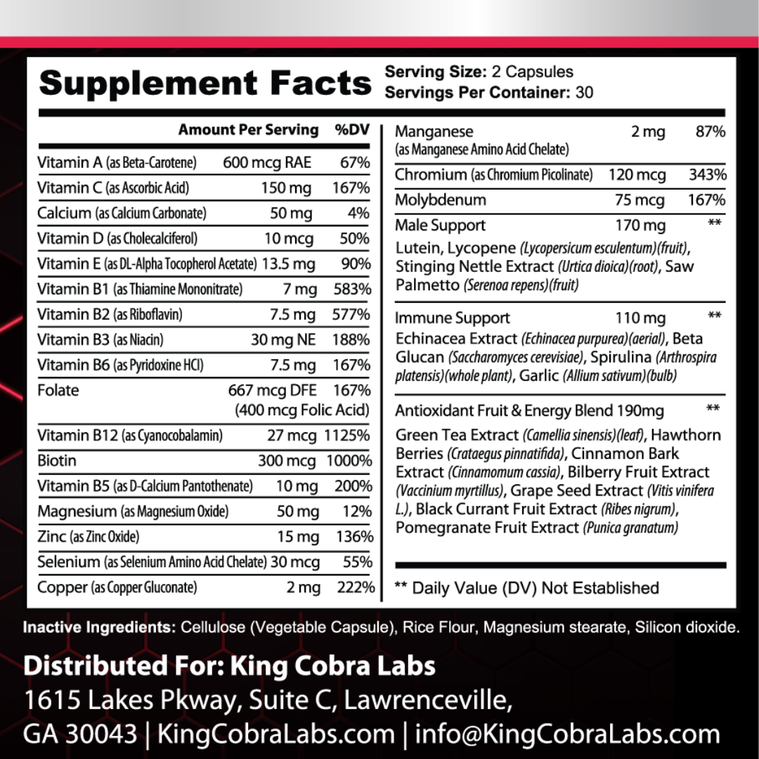 MEN'S MULTIVITAMIN + ENERGY
